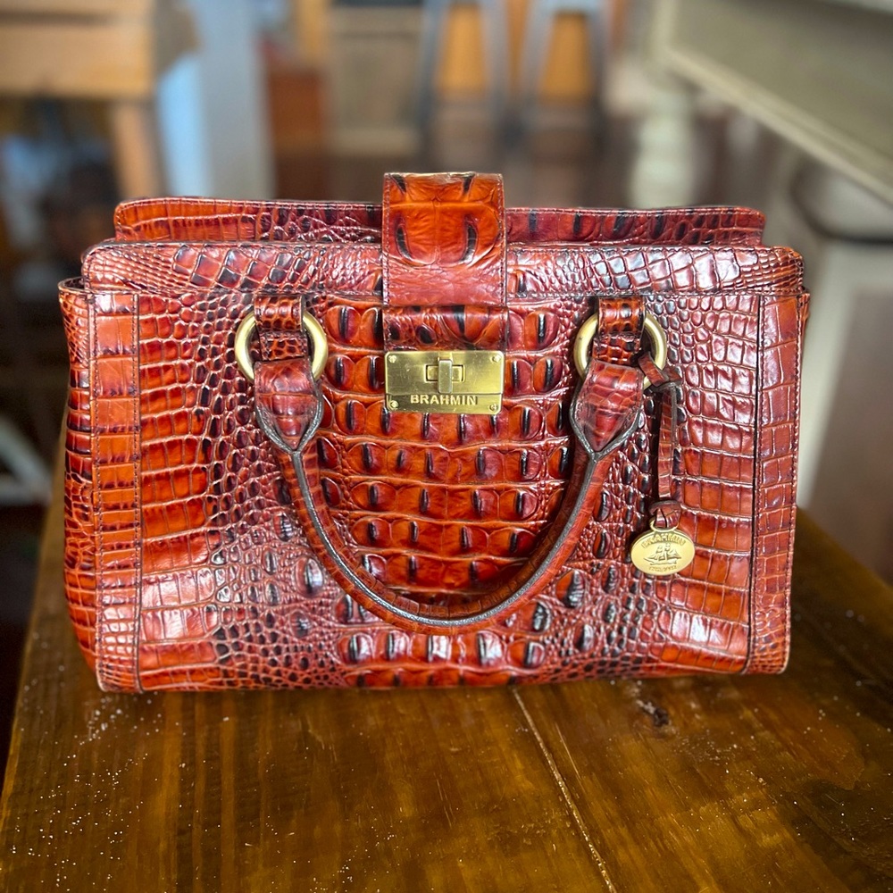 Brahmin Annabelle Melbourne Pecan Satchel Bag